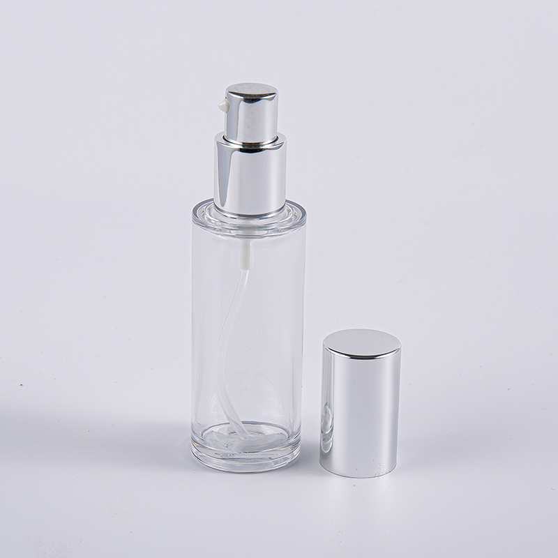 Høykvalitets 35 ml rund lotionflaske med aluminiumspumpe Reisebruk Høykvalitets 35 ml rund lotionflaske med aluminiumspumpe Reisebruk
