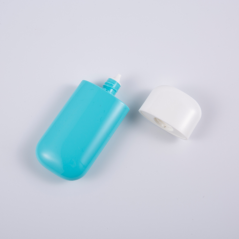 30 ml og 50 ml blå PE solkremflaske med UV-beskyttelse