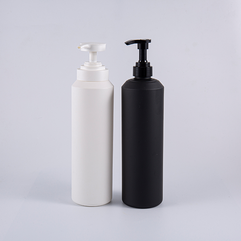 Hvit og svart Soft Touch Rund Stor størrelse 1000ml PE rensepumpeflaske