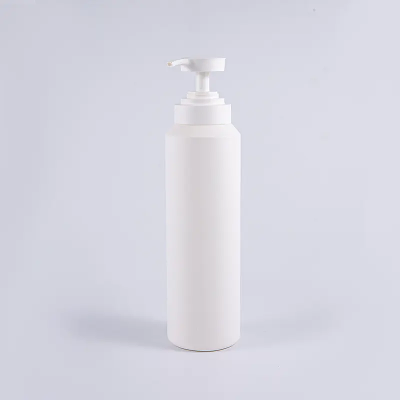 Hvit og svart Soft Touch Rund Stor størrelse 1000ml PE rensepumpeflaske