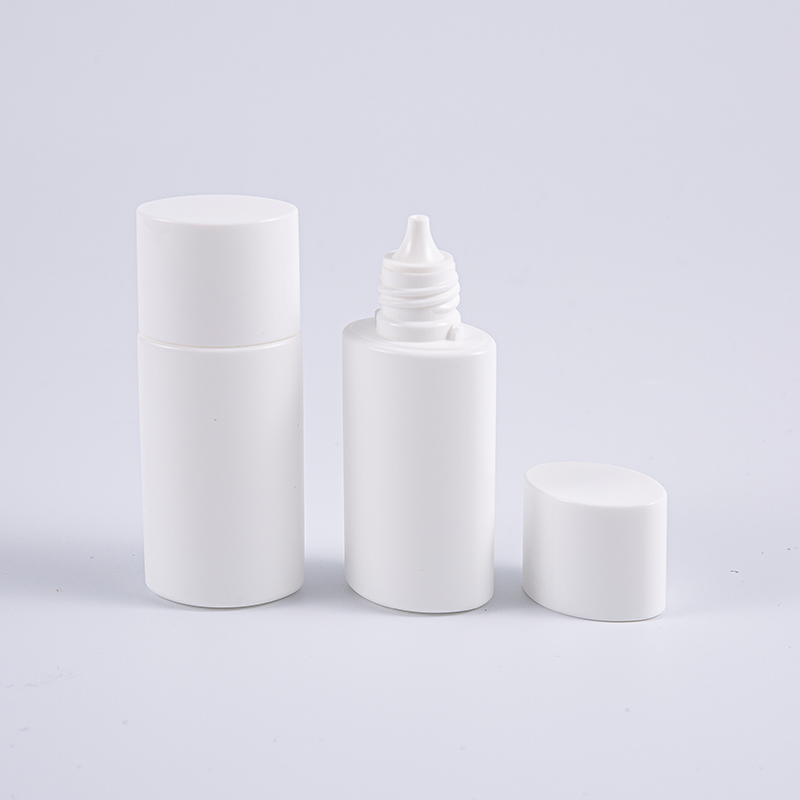 Oval form Hvit 15ml PE solkremflaske 