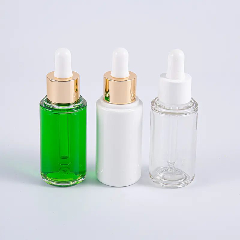 Høykvalitets 35 ml rund lotionflaske med aluminiumspumpe Reisebruk