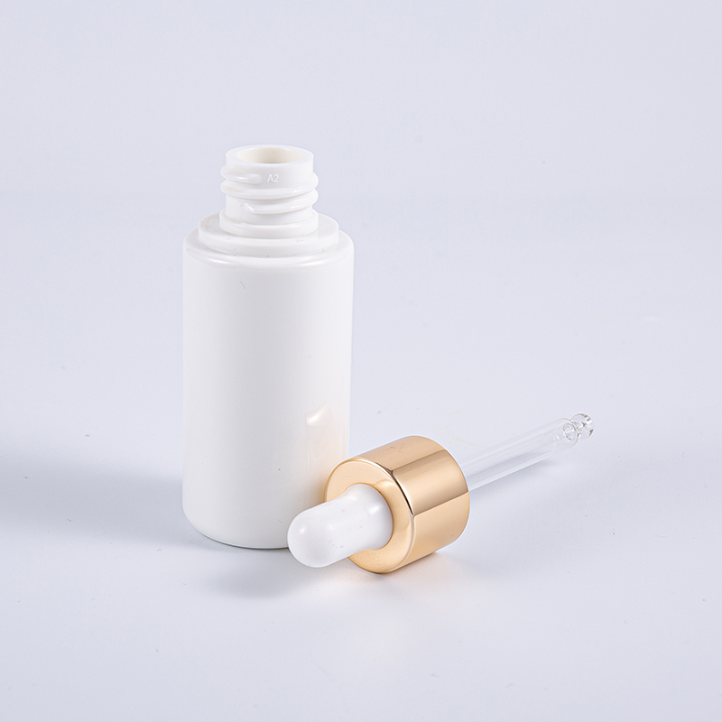 Høykvalitets 35 ml rund lotionflaske med aluminiumspumpe Reisebruk