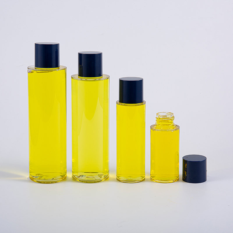 50ml 100ml 120ml 130ml 170ml 200ml PETG rund lotionflaske med rund skrukork og små innsatser